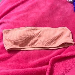 strap less bikini top.